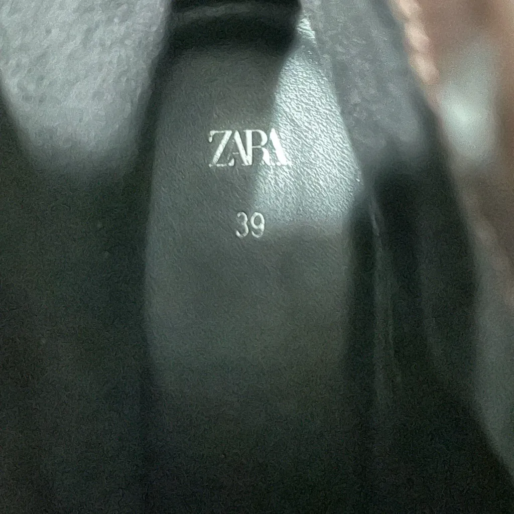 Zara Brown Lace Up Platform Ankle Size EU 39 US 8 Combat Biker Lug Chunky Boots - Image 9