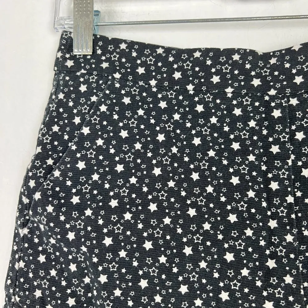 Zara Trafaluc High Rise Star Print Shorts Black Size Small S EUC L1491 - Image 2