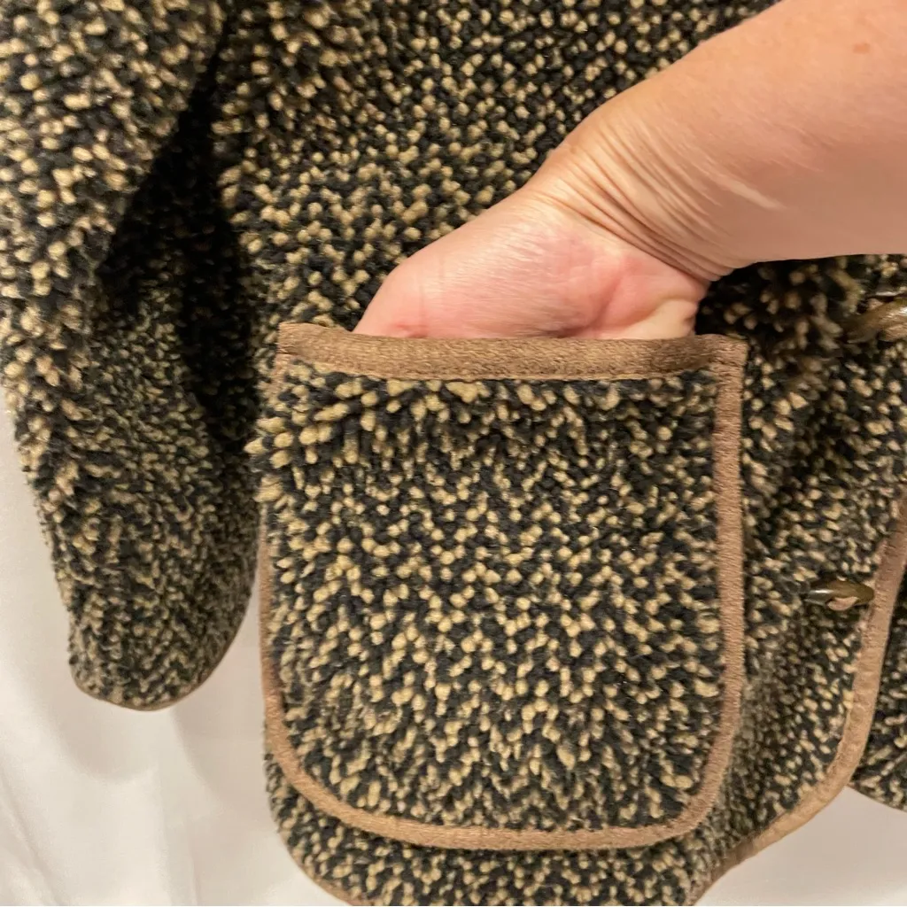 Vintage 90’s chunky fleece toggle button jacket sweatshirt pockets soft - Image 5