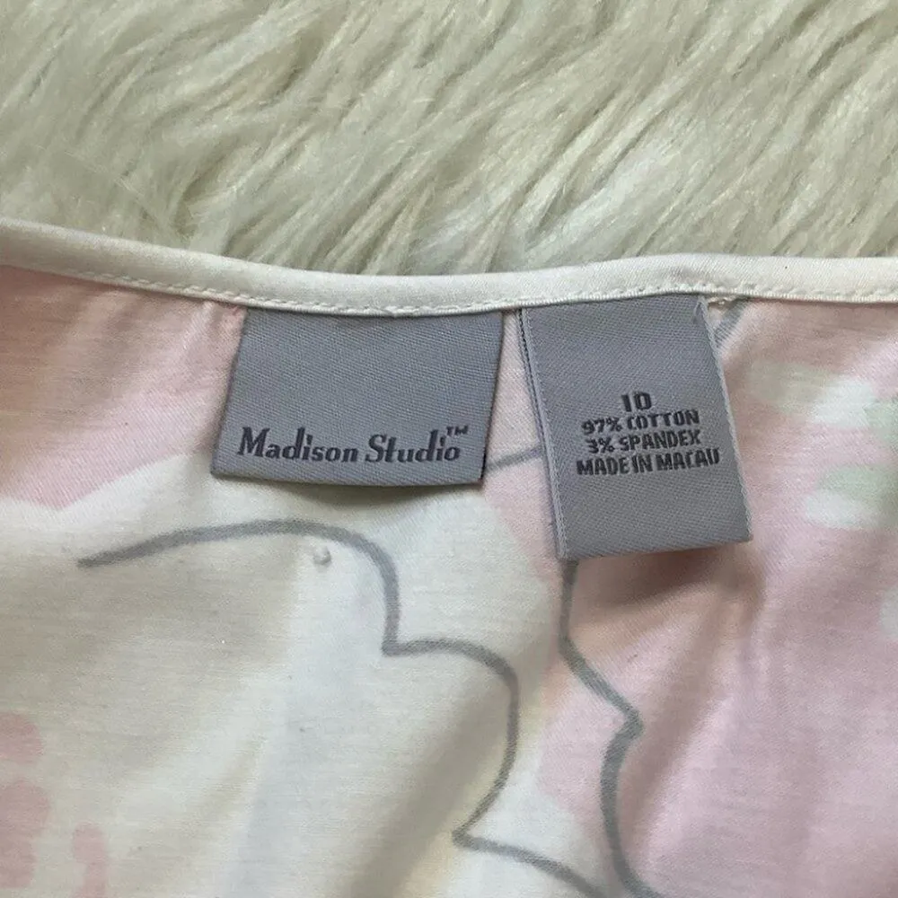 Madison Studio NWT New Pink Floral Flowers Pockets Skirt Spring Summer Size 10 - Image 7