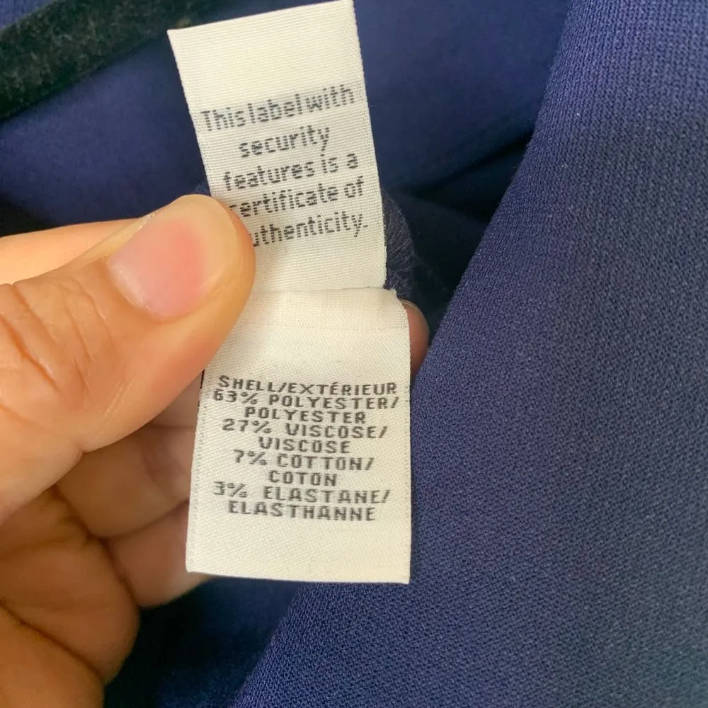 Diane von Furstenberg Sheath Dress Sleeveless Career‎ Workwear Navy Blue 8 - Image 4