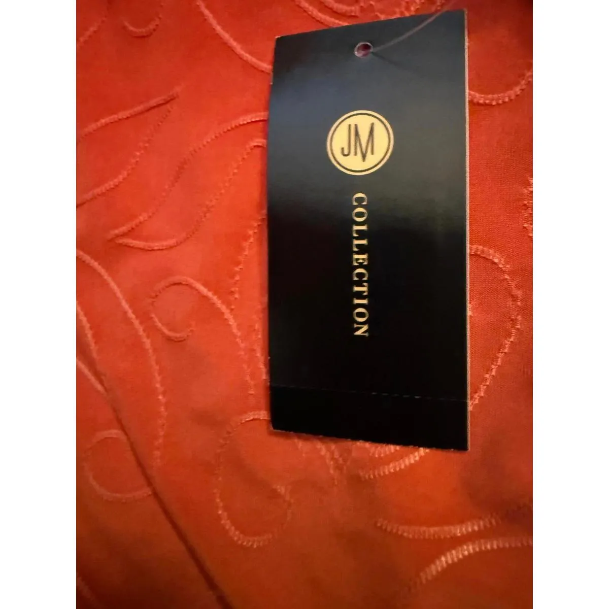 New JM Collection Women's Jacquard Knit Blouse Medium Floral Ombre Colorful - Image 6