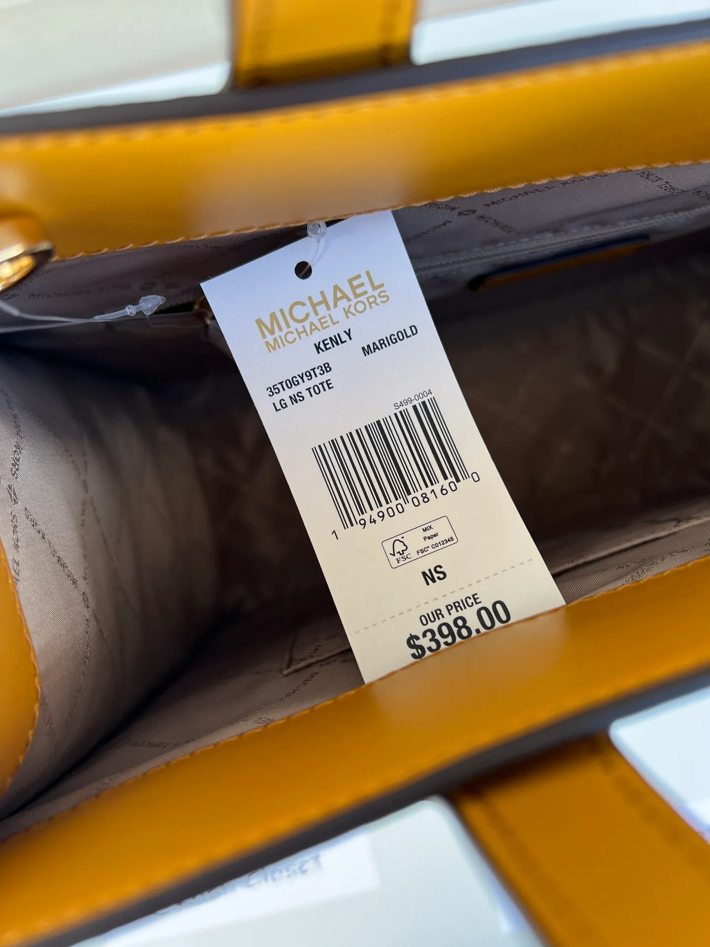 MK Kenly Large Tote Bag -Marigold - Image 8