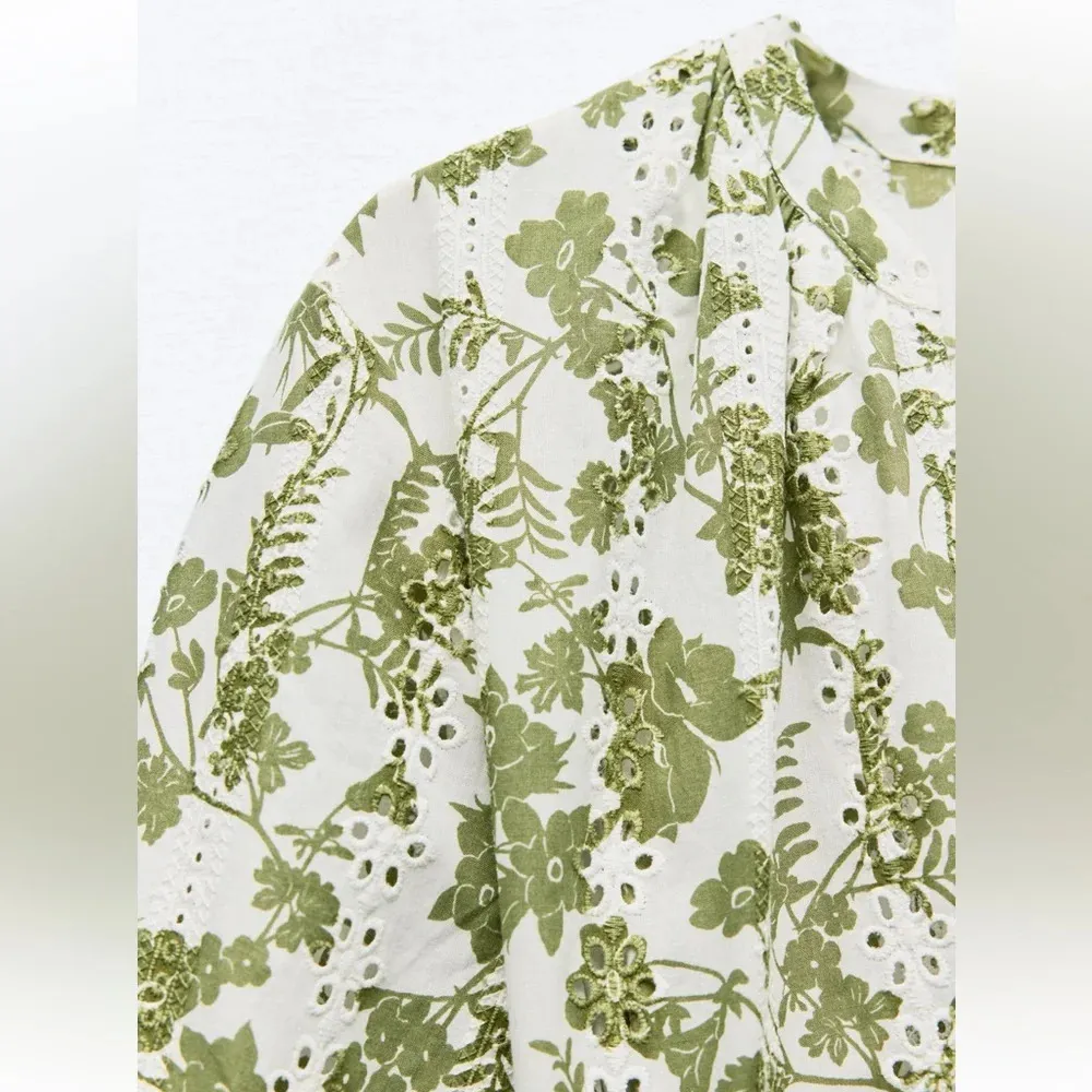 NWT ZARA Embroidery Eyelet Dress - Image 7