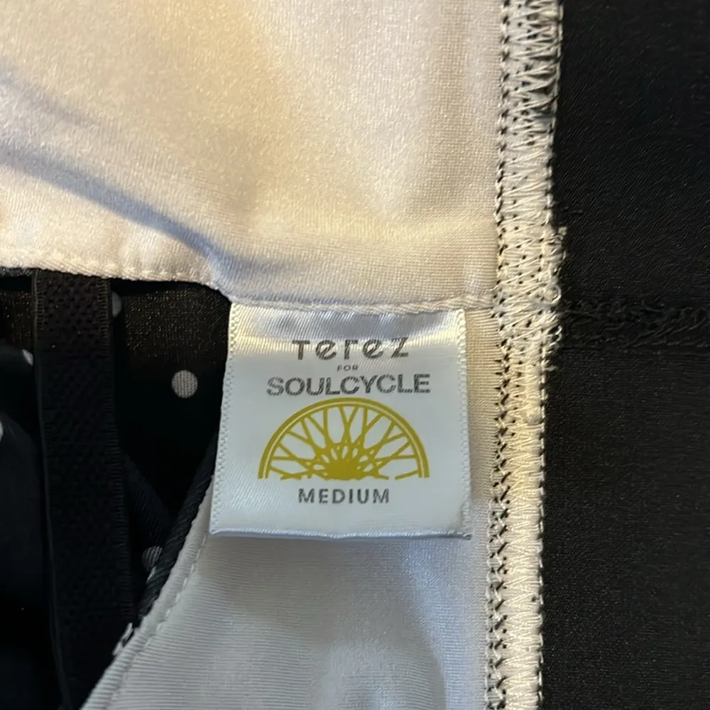 for Soulcycle Sports Bra/Legging Set Color Black W/White Polka Dots M EUC - Image 5