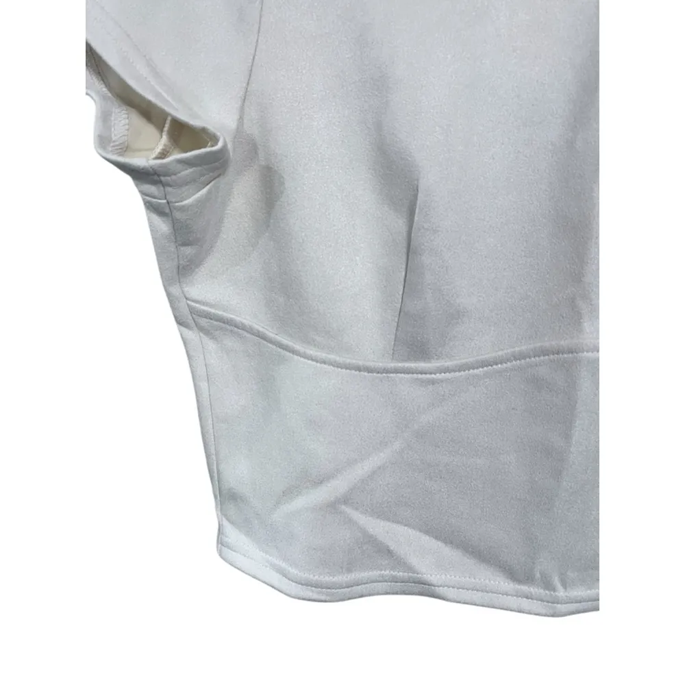 Le Lis NWT Anthropologie Cream Short Sleeve Cropped Size XL Peekaboo Back Soft - Image 3