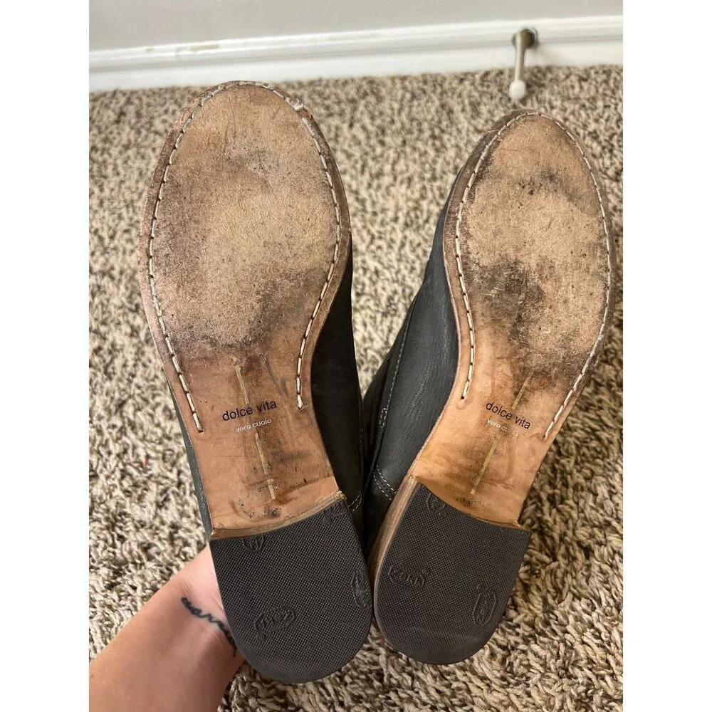 Dolce Vita Vero Cuoio Gray Suede Leather Loafers Womens Sz 8.5 Narrow Bootie - Image 5