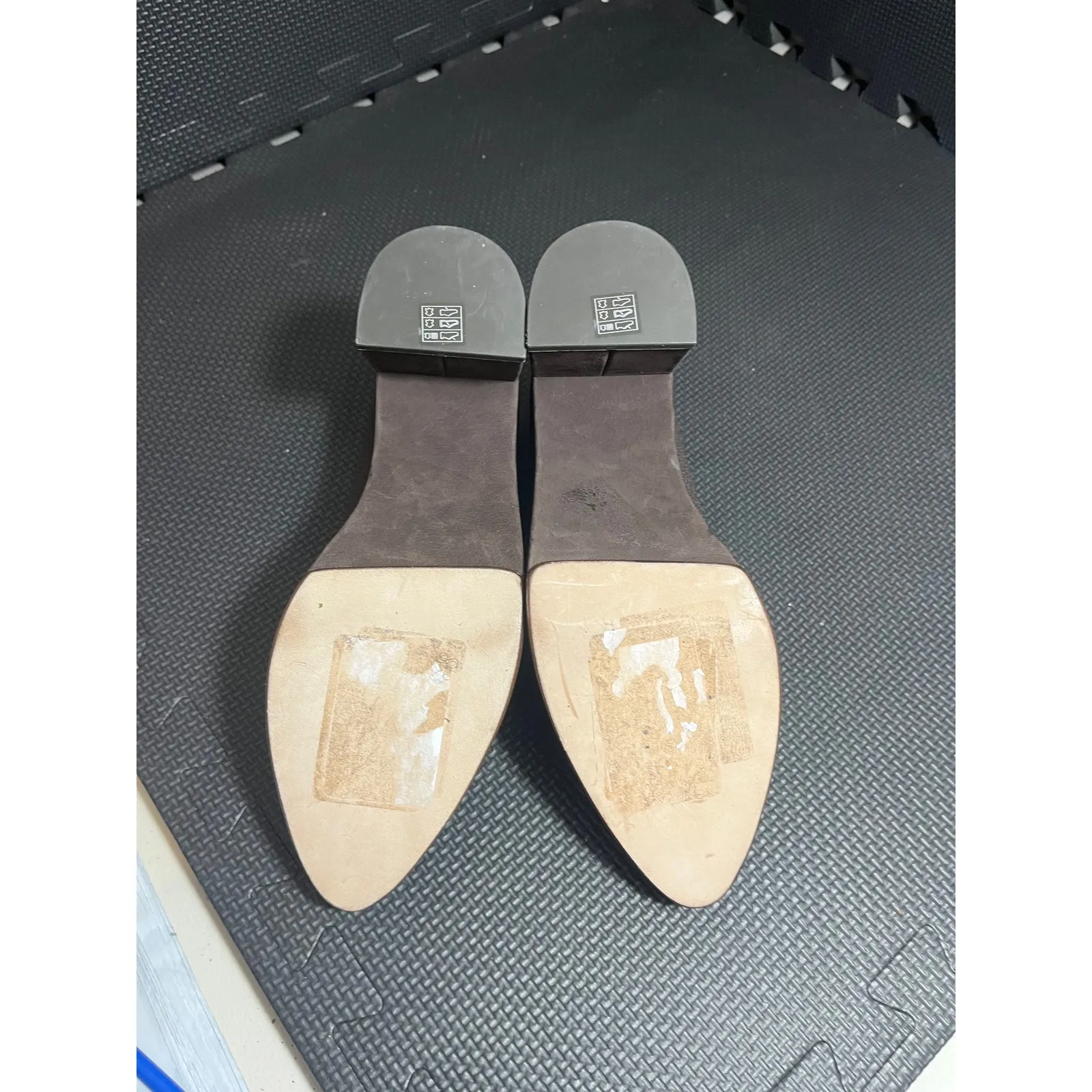 EILEEN FISHER SHOES/PUMPS‎ SIGNY KNIT BROWN SIZE 8.5 BLOCK HEELS - Image 7