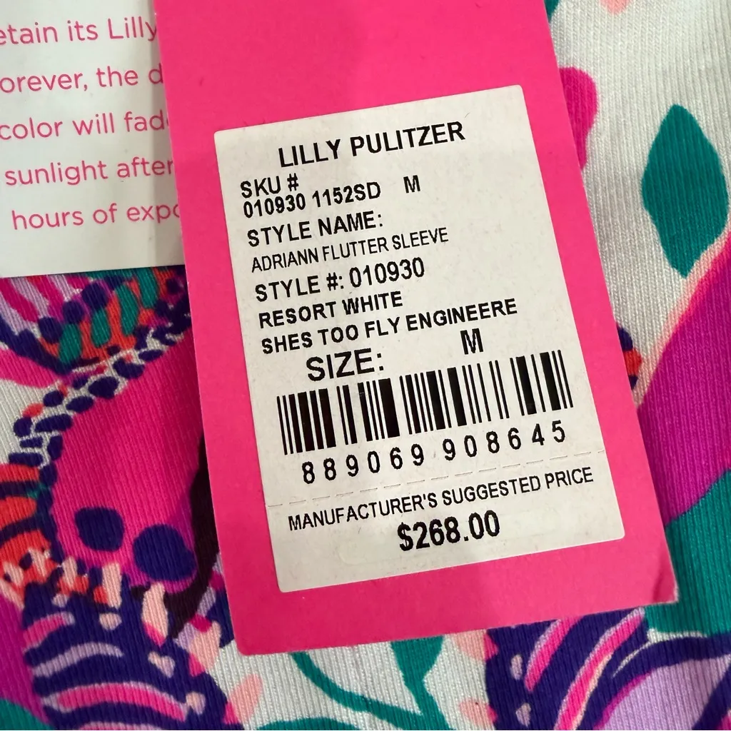 NWT Lilly Pulitzer Adriann Flutter Sleeve Maxi Dress Size Medium - Image 6
