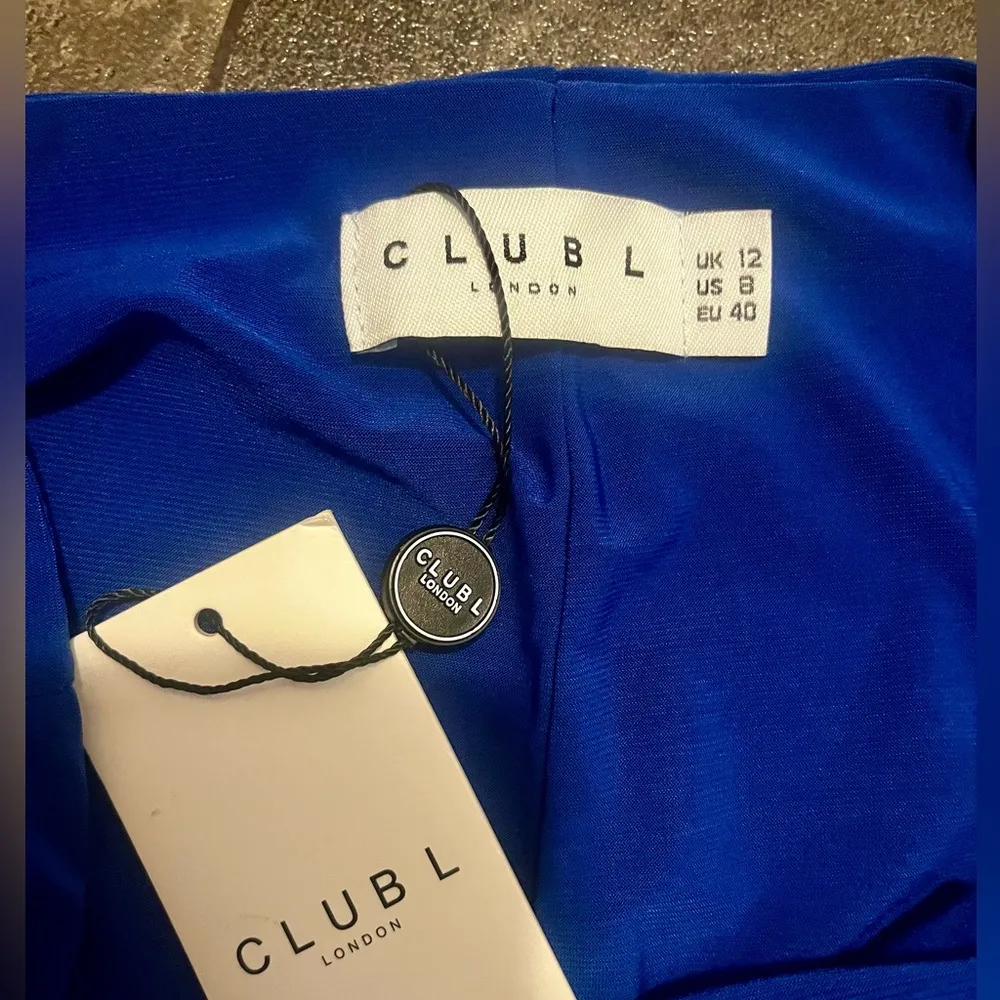New! Club L London Royal Blue Side Rouched Mini Skirt Size 8 - Image 3