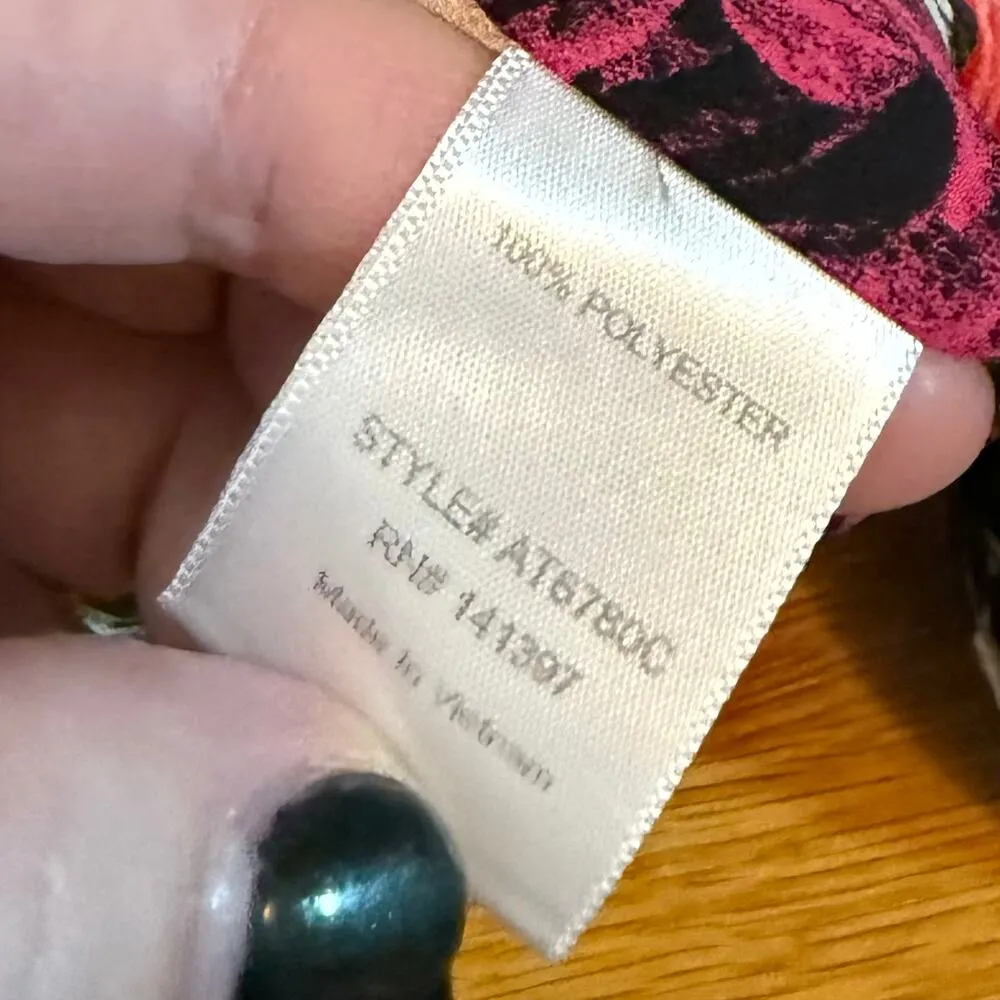 ASTR Womens Gray Pink Floral Open Front Long Sleeve Light Draped Cardigan Blazer - Image 7