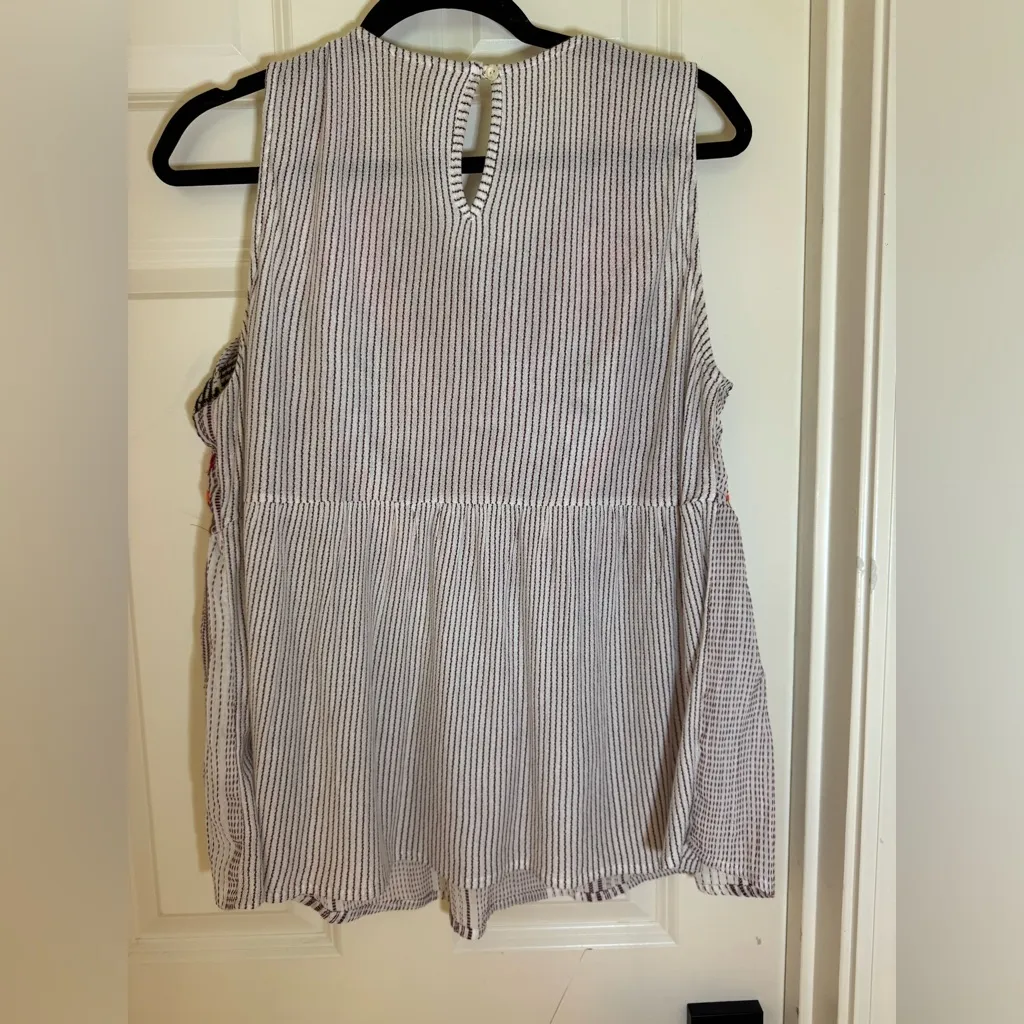 Anthropology‎ Dolan Multi Colored Embroidered Blouse, Large - Image 9