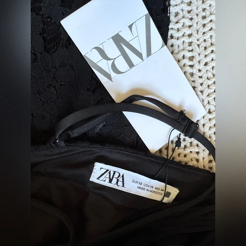 NWT  Ruched Lace Mini Dress - Black - XS - Image 11