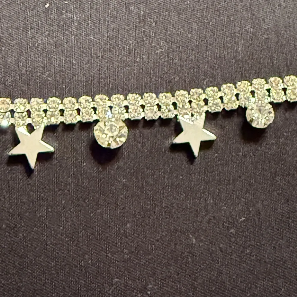 Silver plated Star and Circle Rhinestone Bracelet - Image 2