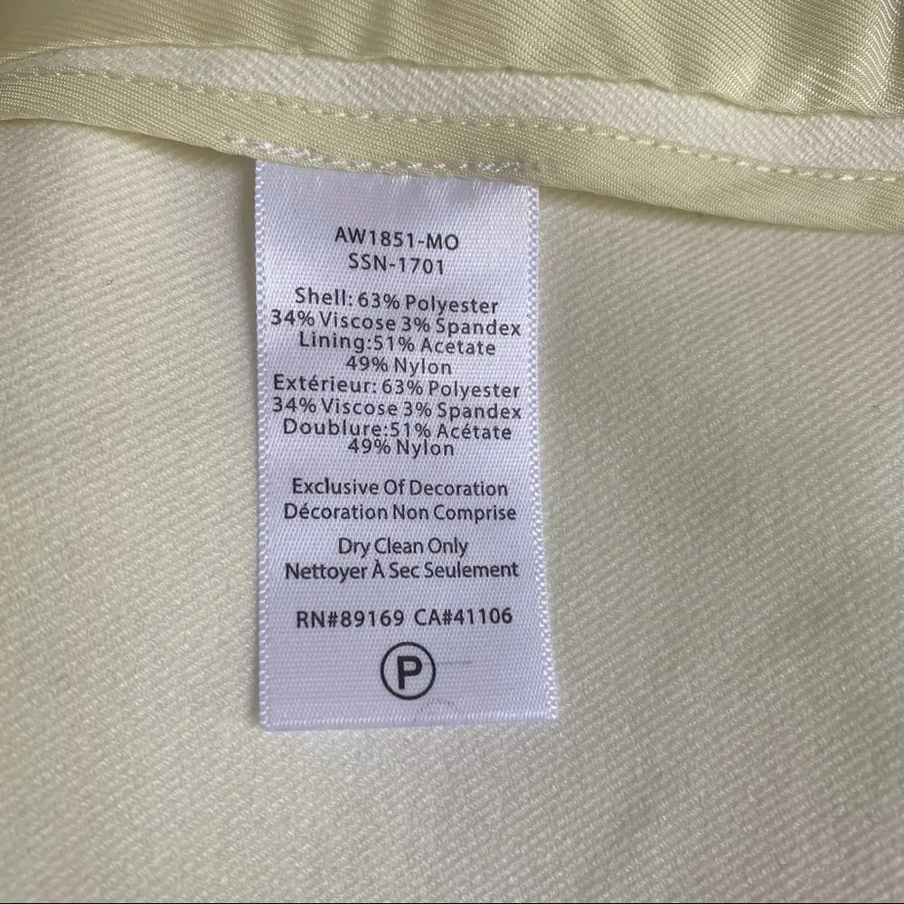 ATM Stretch Twill Schoolboy Blazer Jacket Ivory & black Size Medium - Image 7