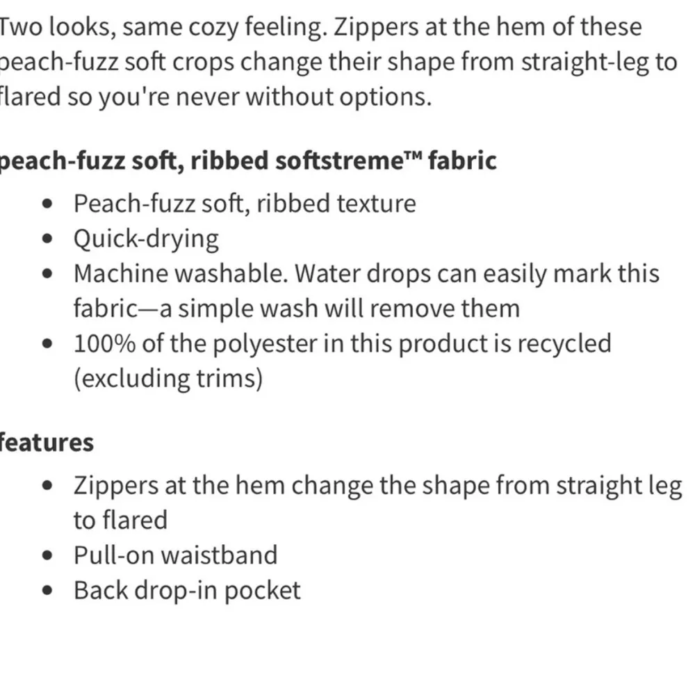 Lululemon Ribbed Softstreme Zip-Leg High-Rise Cropped Pants 25"Trench size 8 - Image 3