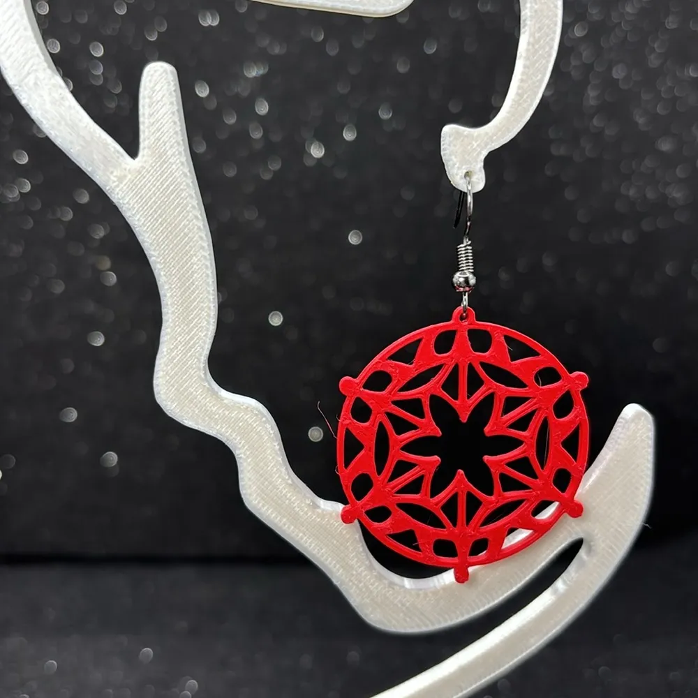 The Flora Vine Red Earrings - Image 2