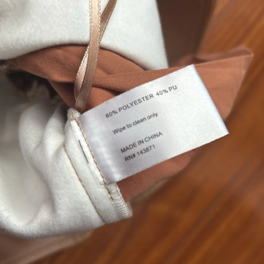 Frankie’s Bikinis Faux Leather Cream High Waisted Shorts - Image 4