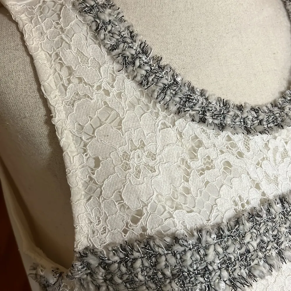 J. Crew Sleeveless Top with Fringe and Lace Detail - Image 2