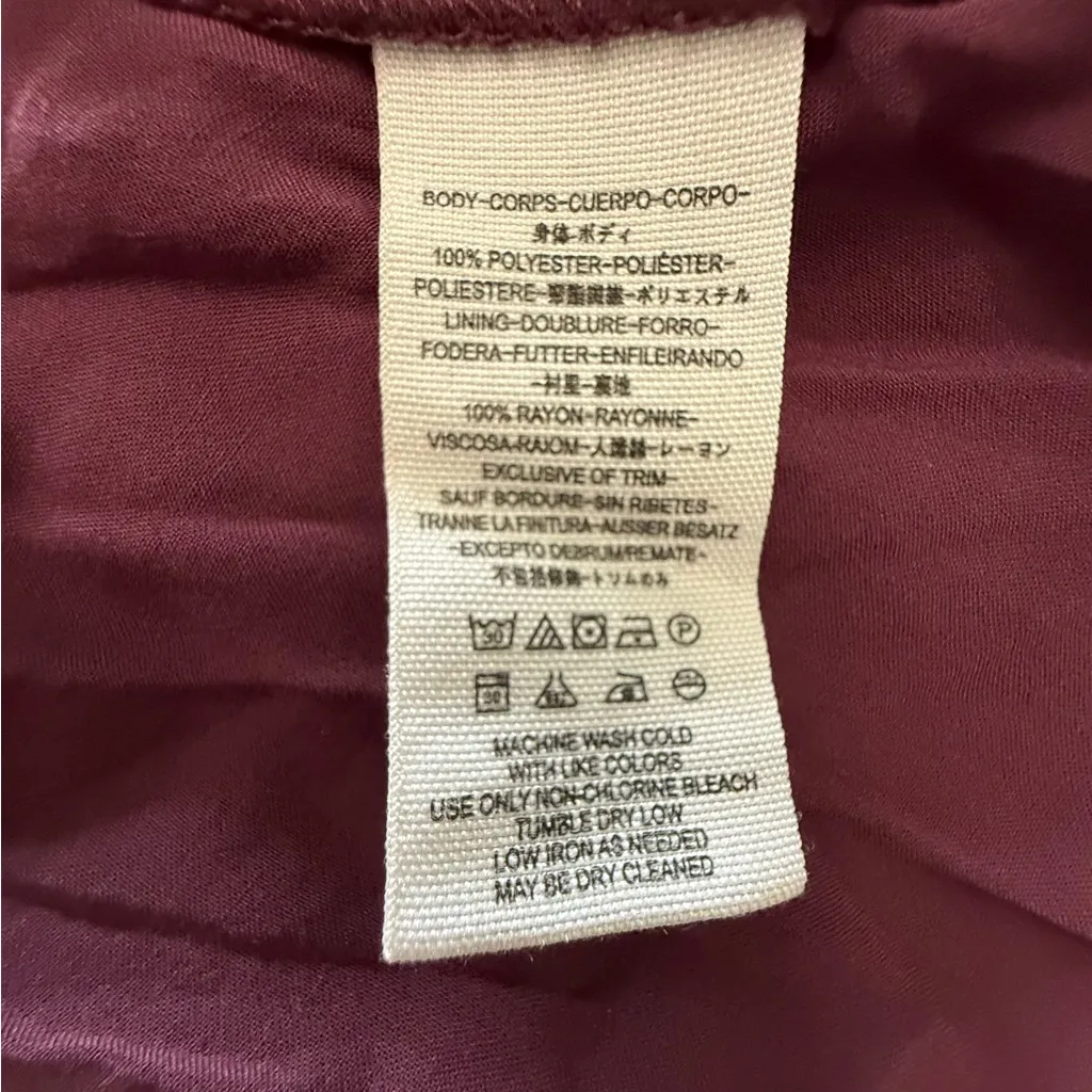 Free People Purple Gold Morning‎ Floral Mini Dress Size 12 Boho - Image 9