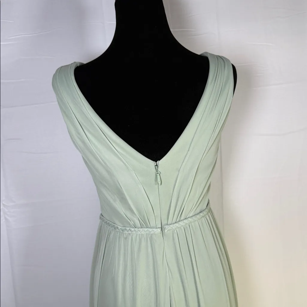 Azazie  Light Green Wrap Maxi Dress - Image 8