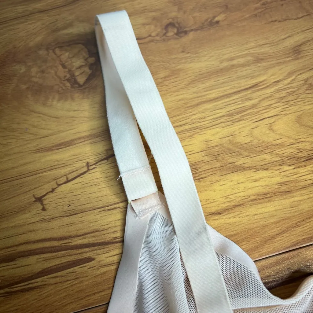 CUUP The Plunge‎ Mesh Bra Size 38E Sand Cream Beige Sheer Underwire - Image 6