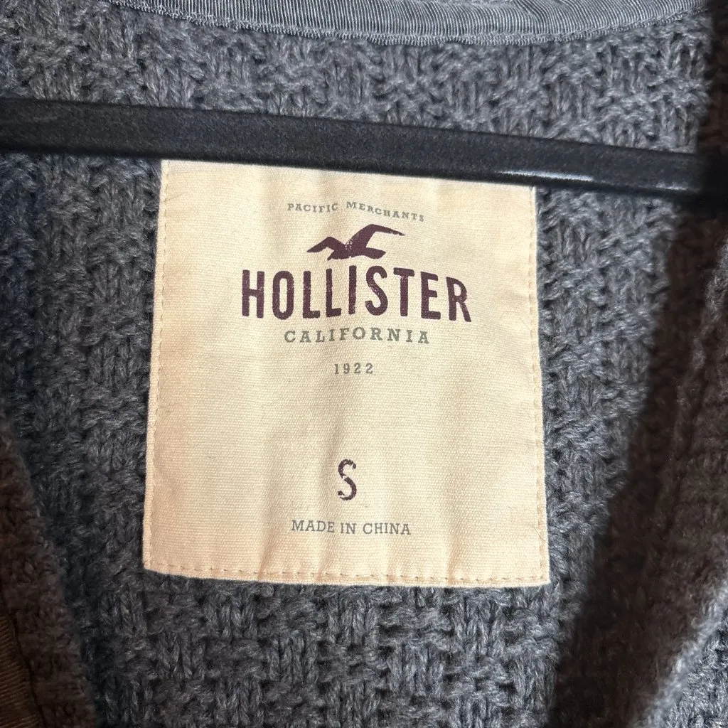 Y2K Hollister grey knit hooded sweater tunic dress - Image 3