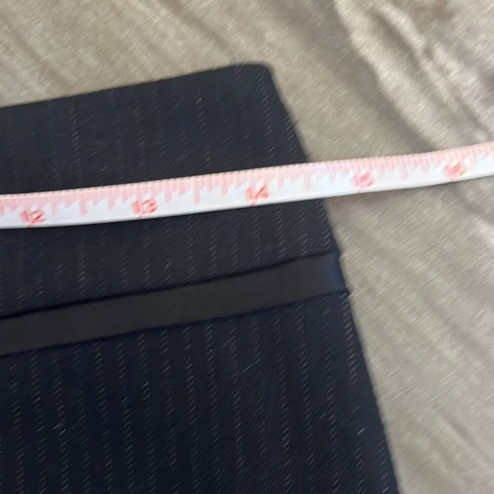 Philosophy di Alberta Ferretti Size 4 Black Metallic Pinstripe Pencil Mini Skirt - Image 6