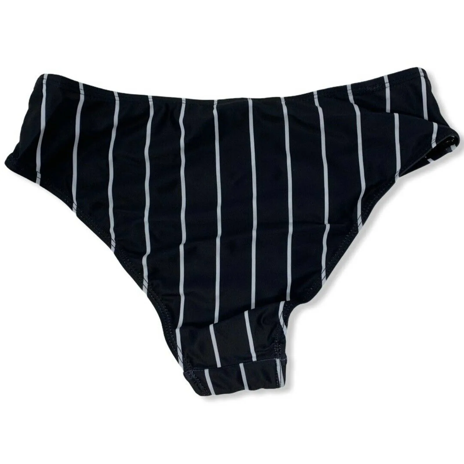 SelfieGo Black Pinstripe Bikini‎ Bottoms Small New - Image 2