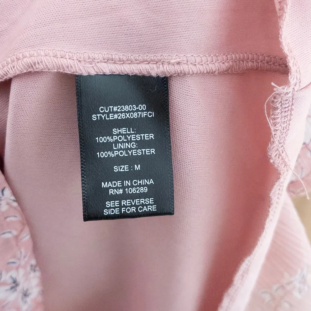 Trixxi Women Dress Size M Pink Floral Milkmaid Peasant Cottage Romantic Coquette - Image 5