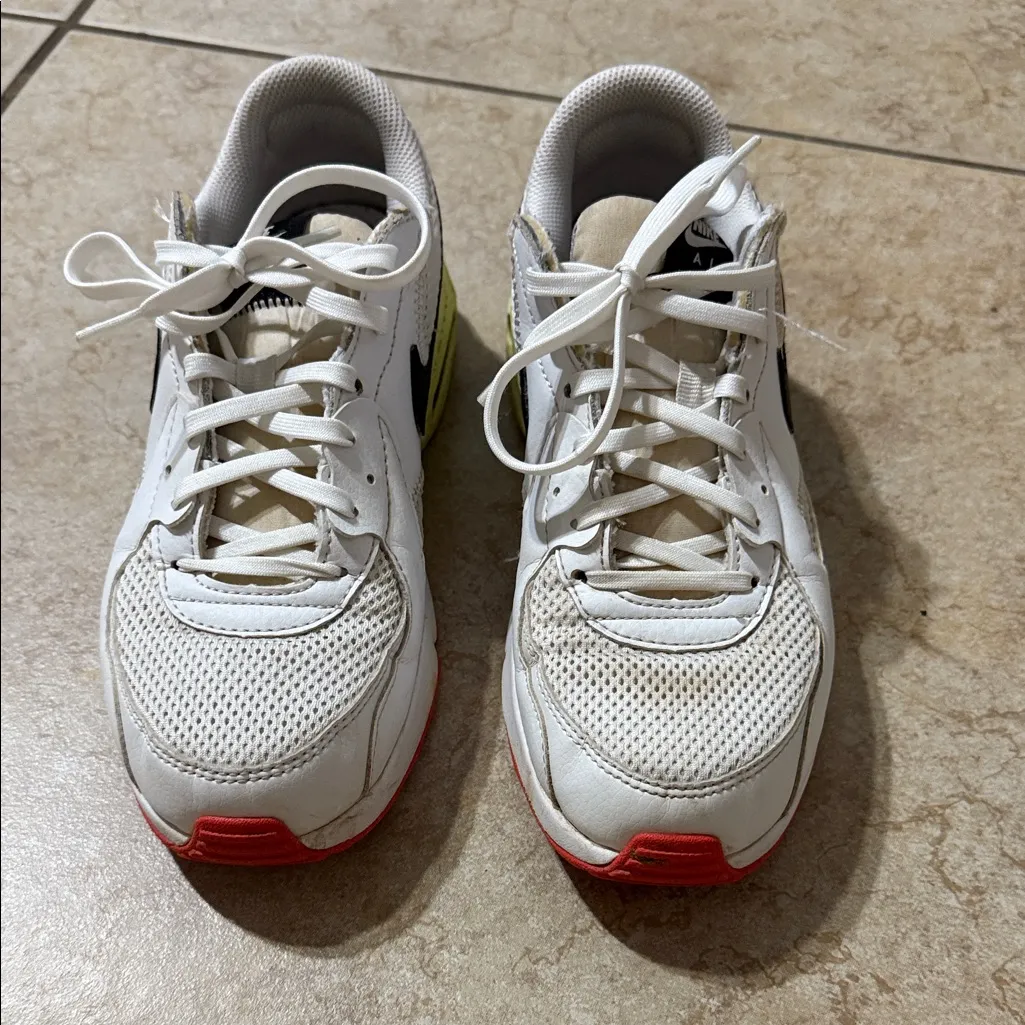 Nike Air Max White Lime green and Teal Sneakers - Image 5