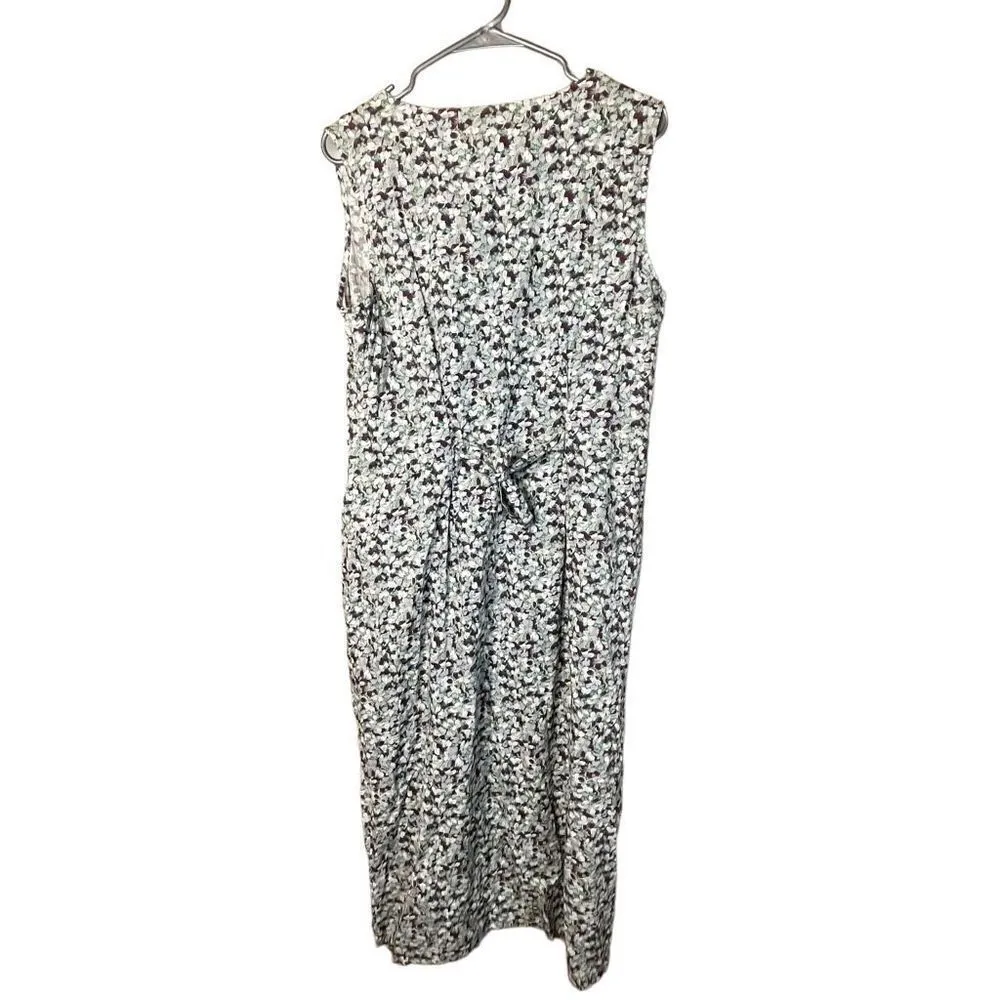 ‎Vintage Sostanza Sleeveless flower print dress Green Size L - Image 7