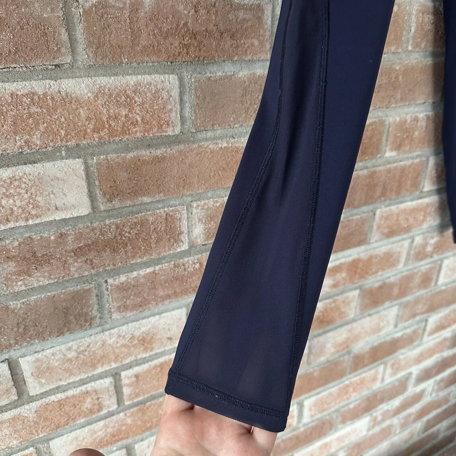 Offline By Aerie Goals 7/8 High Rise Leggings Navy Small Sheer Panels - Image 7