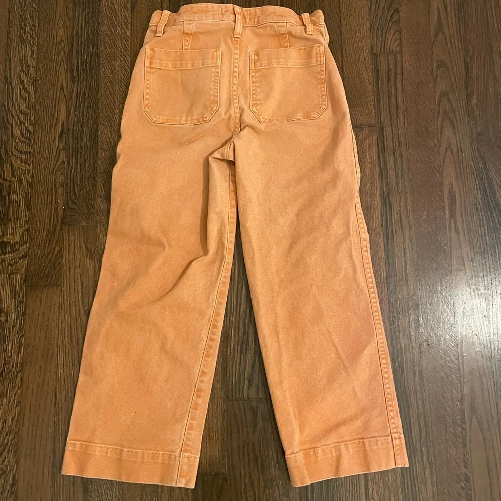 Madewell salmon colored wide leg pants - Image 3