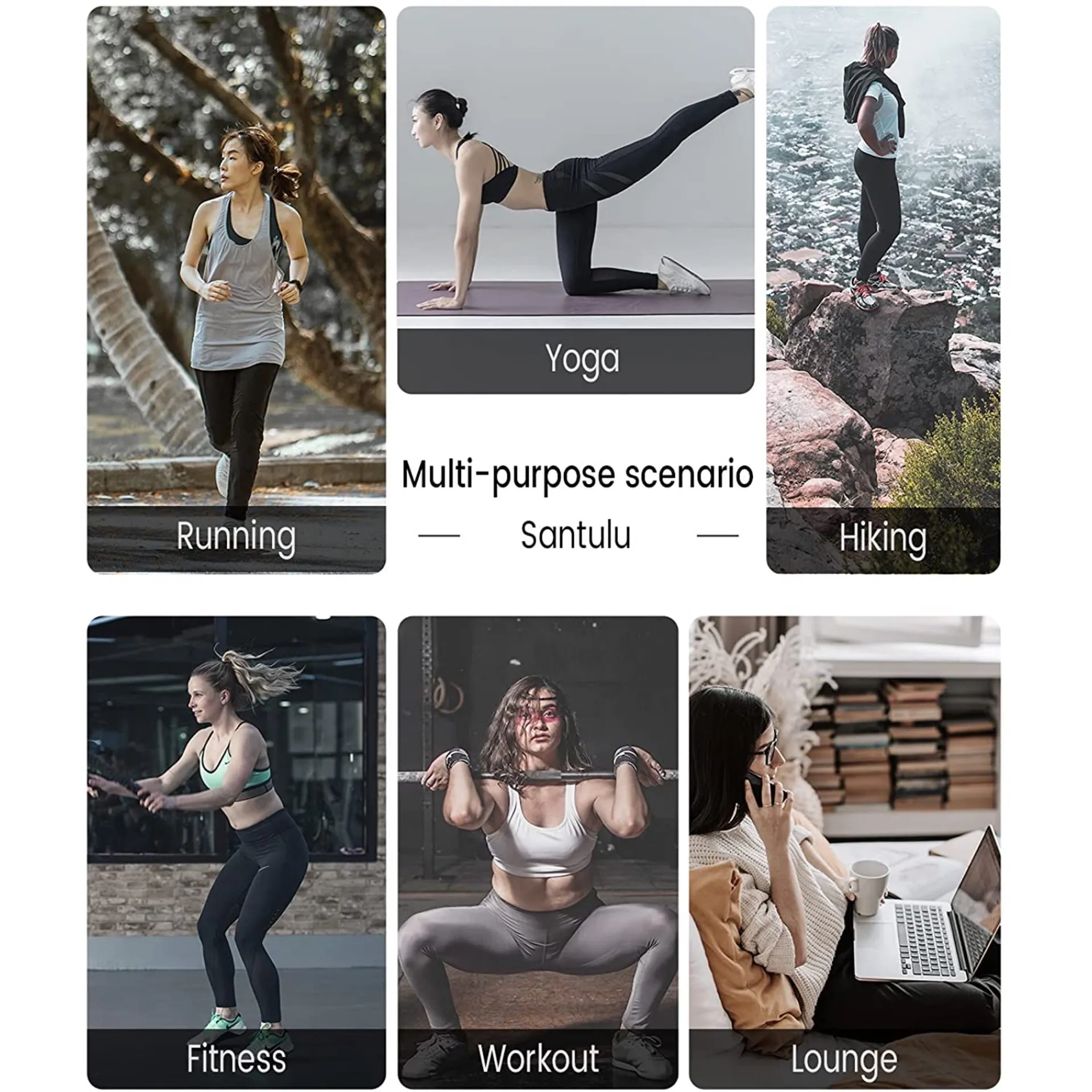 Jogger Pants Lightweight Drawstring Running Workout Sweats with Pockets Camo S Multiple - Image 5