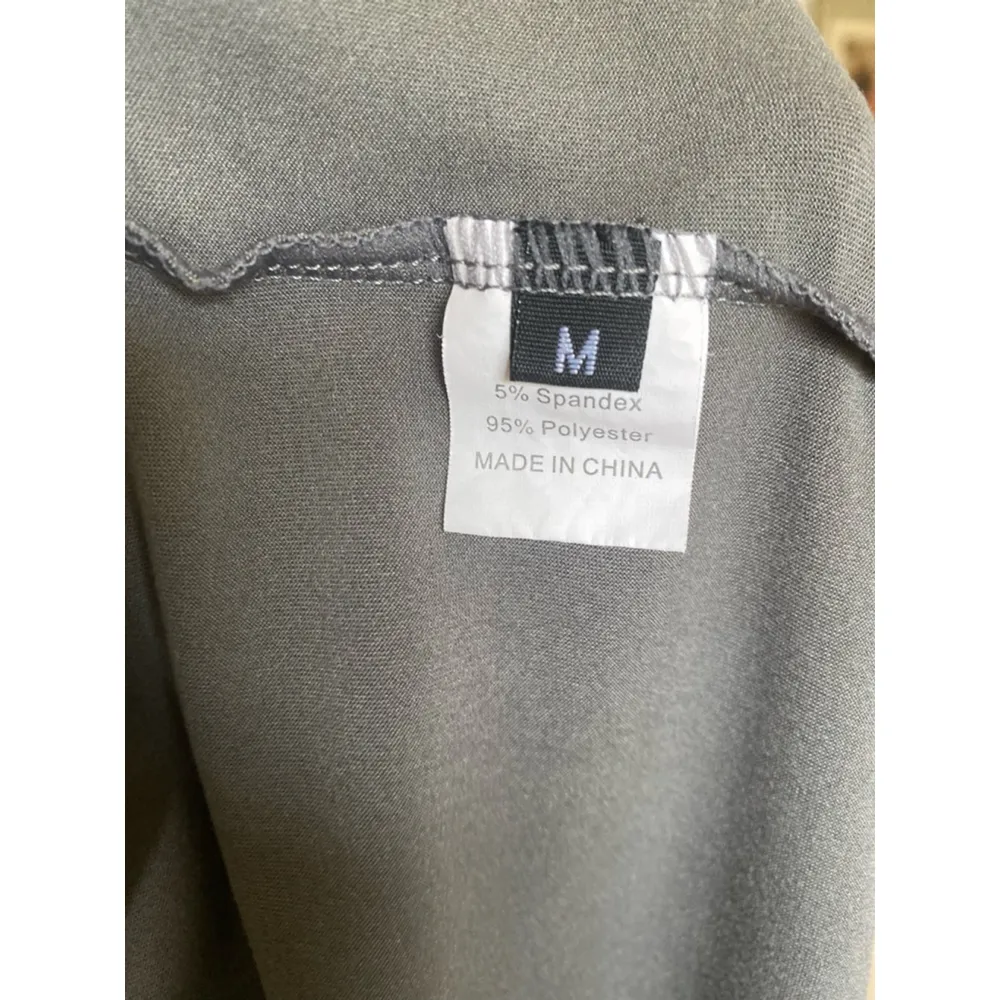 None Gray Tiered Maxi Dress Soft Neutral Basic Spring Summer Buttery Cottagecore Boho - Image 4