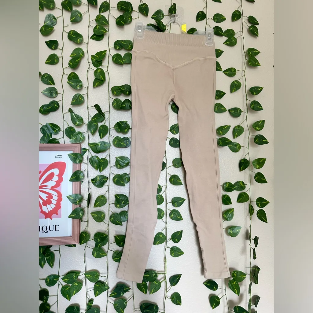 Women’s Spiritual Gangster Slimming Leggings Beige/ Tan Size XS/S - Image 3