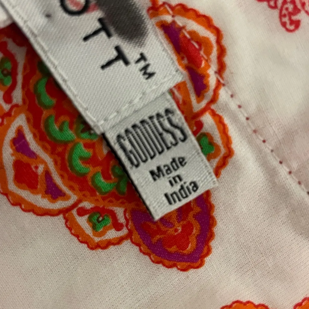 Gretchen Scott Tunic Top 3/4 Sleeve Sz XXL 2XL Goddess Orange Pink Beach - Image 7