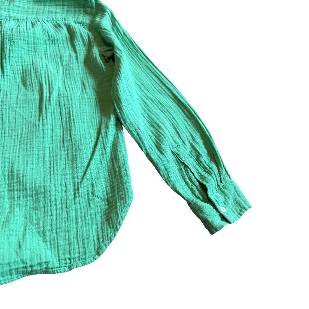 Gap 100% Cotton Gauze Button-Down Shirt Long Sleeve Lightweight Size Small Women - Image 4