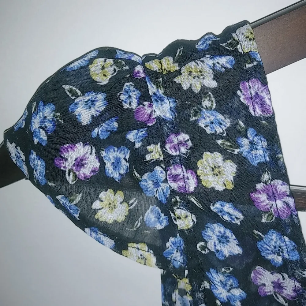 Disney D-Signed S Blue Tiny Floral Sheer Top - Image 3