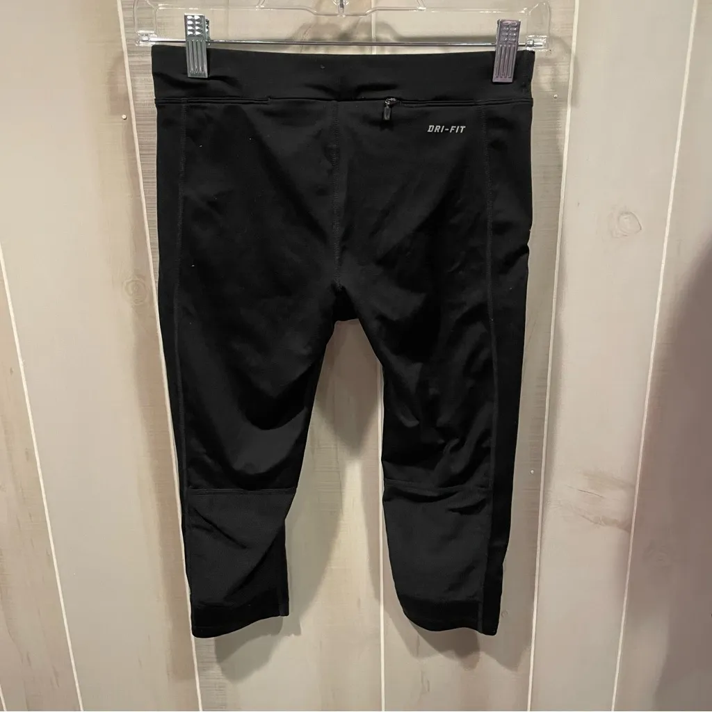 Cute Nike running dri fit capri pants yoga workout sports millennium patch - Image 5