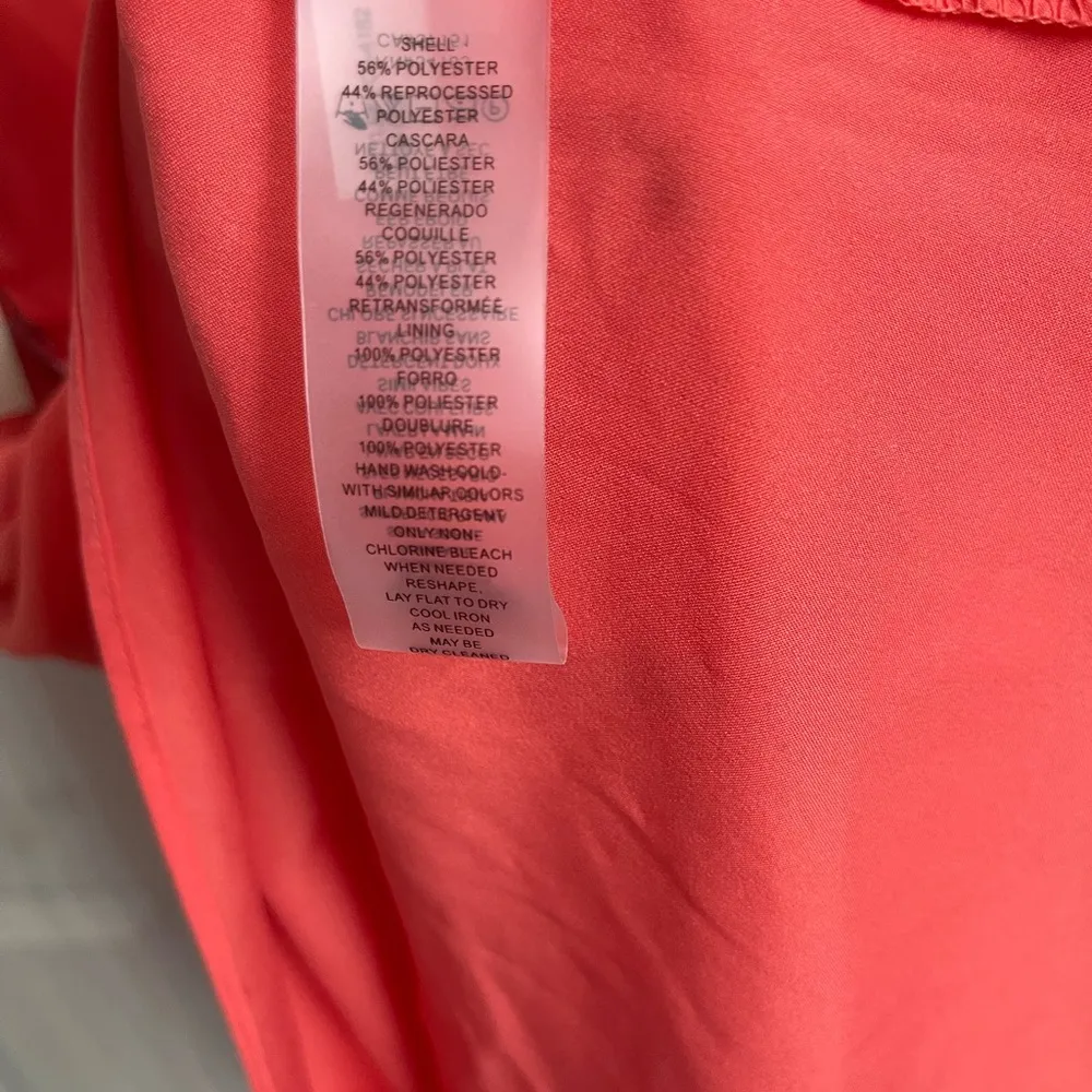 NWT Vince Camuto Chiffon Pleated Sleeve Float Dress, Size 4P - Image 9