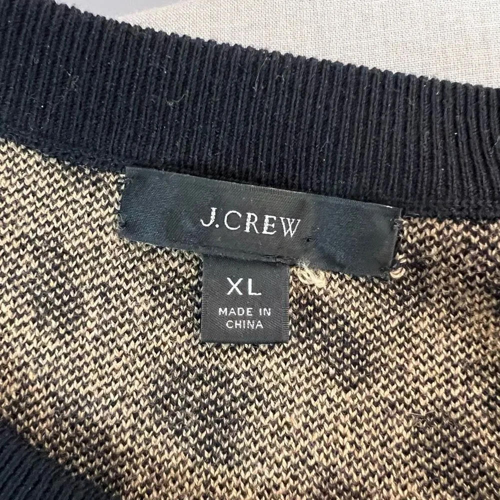 J crew Long-sleeve mini sweater-dress in leopard size xl - Image 9