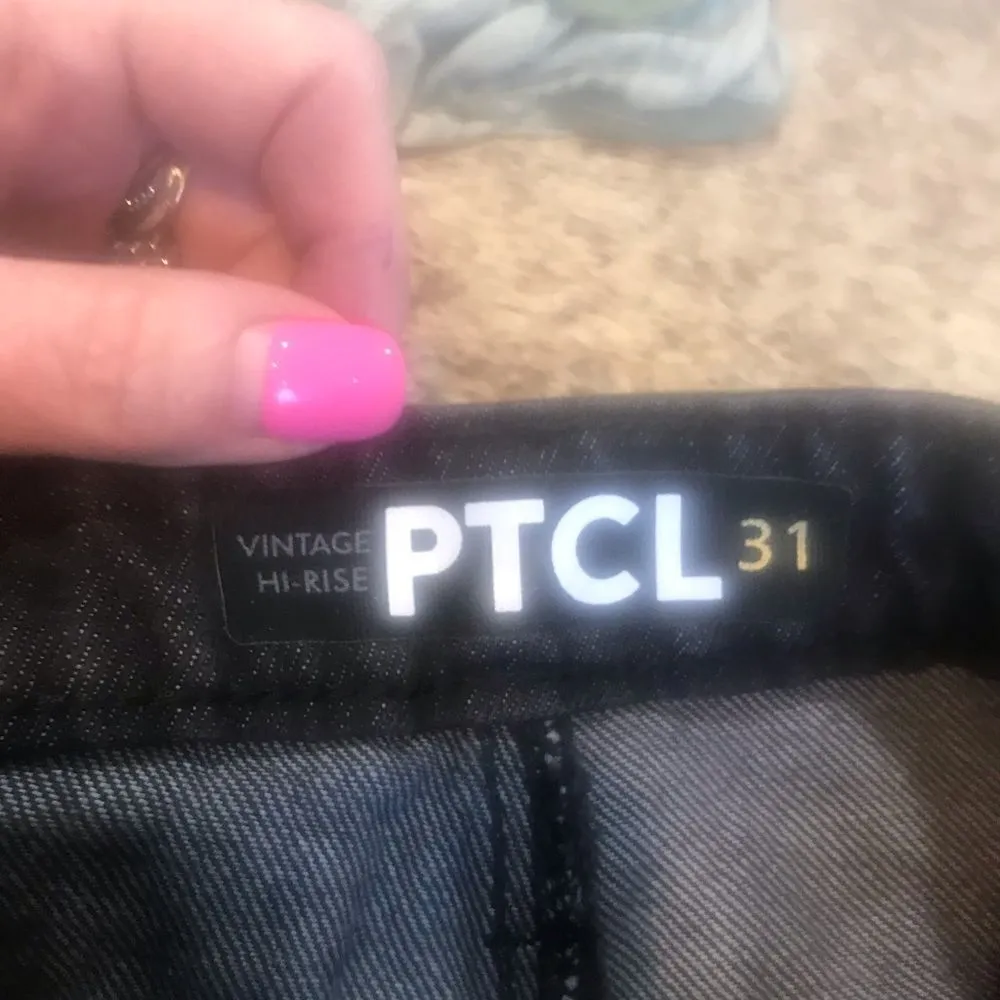 PTCL Black Distressed Jeans Raw Hem Women's Size 31 - Image 5