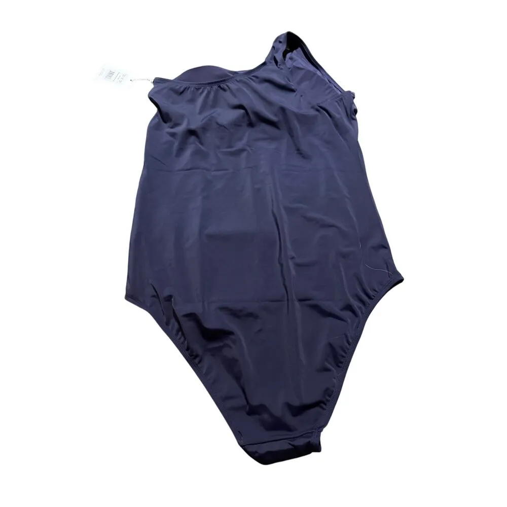 NWT Andie‎ Swim Size XXXL Navy Blue Nantucket One Piece One Shoulder Plus Size - Image 3