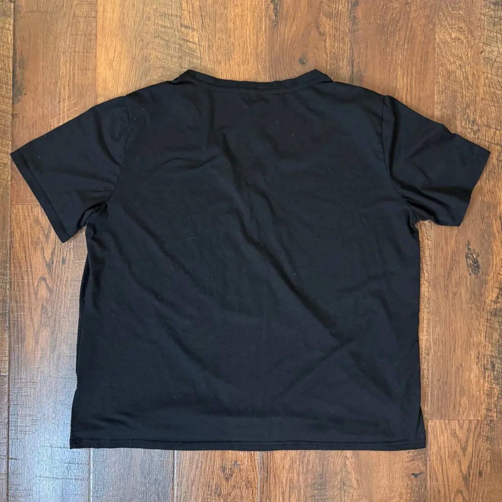 “Faith Over Fear” graphic short sleeve tee shirt, plus size 3X Black - Image 3