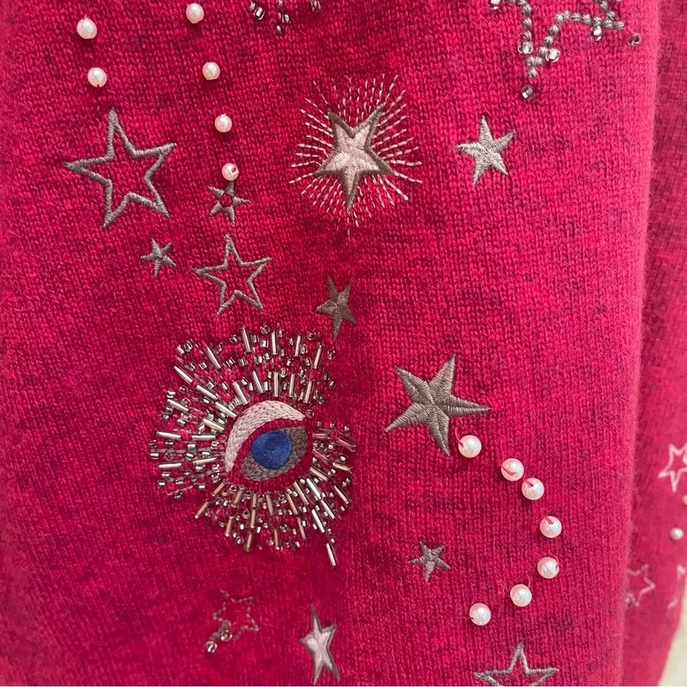 Johnny Was Biya Xandra V-Neck Sweater Wool Cashmere Knit Pullover Sz XL NWOT - Image 8