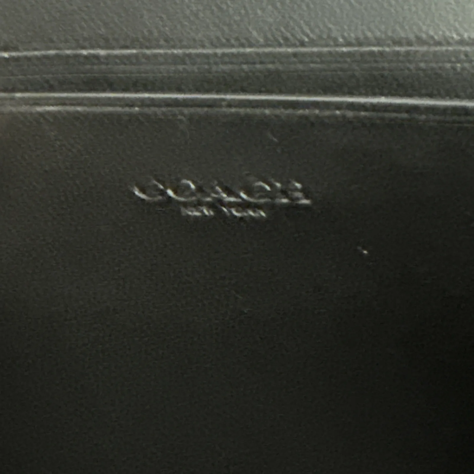 Coach Signature Accordion Zip Around Wallet Charcoal Orange Large Striped NWT - Image 7