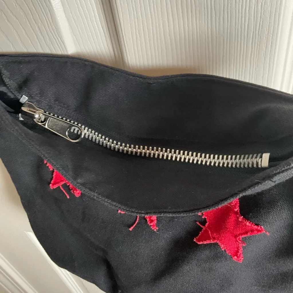Black Crossbody Bag with Red Star - Image 4