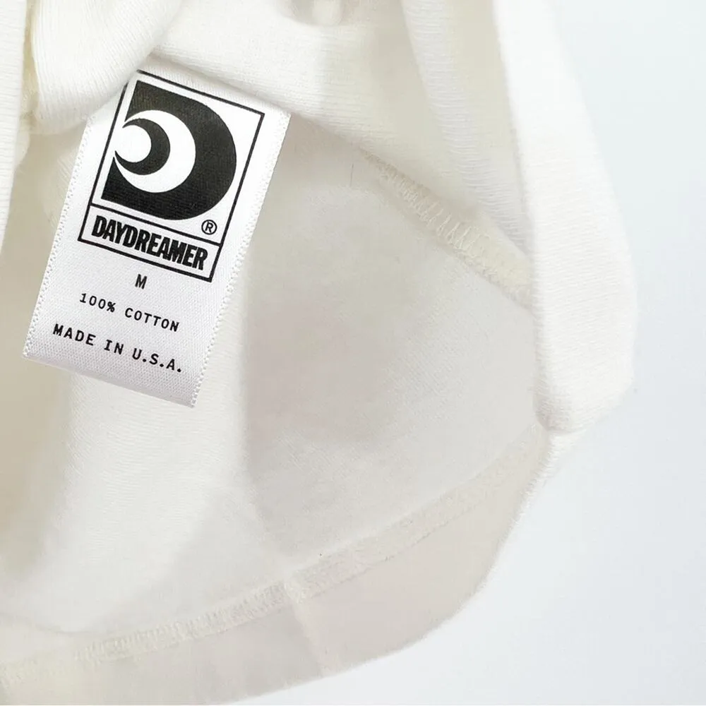 NEW Daydreamer Hi-Frequency Ransom Note Ringer Tee M White - Image 5